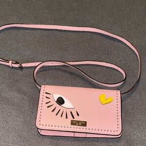 Henri Bendel Pink Leather Bag with Silver Accents